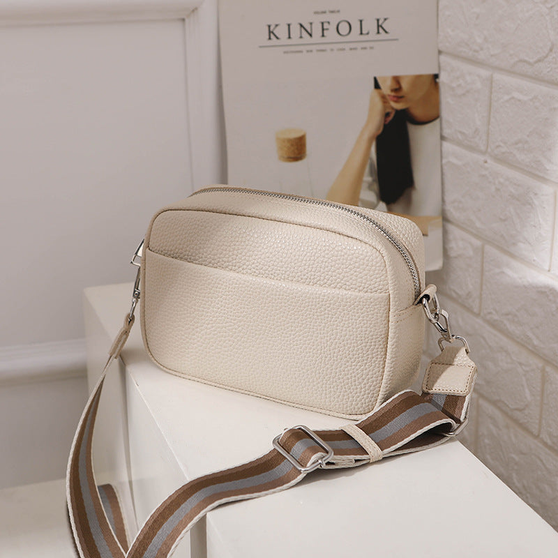 2024 new solid PU messenger bag women's bag women's shoulder bag small square bag